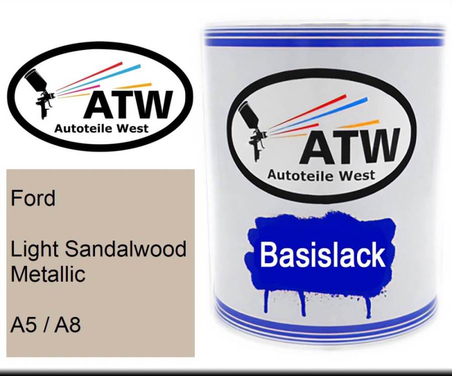 Ford, Light Sandalwood Metallic, A5 / A8: 1L Lackdose, von ATW Autoteile West.